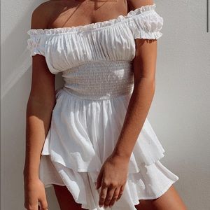 Princess Polly the love galore romper white